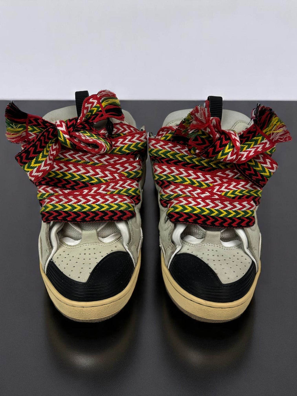 Lanvin White Ivory Curb Sneakers - V STEALS