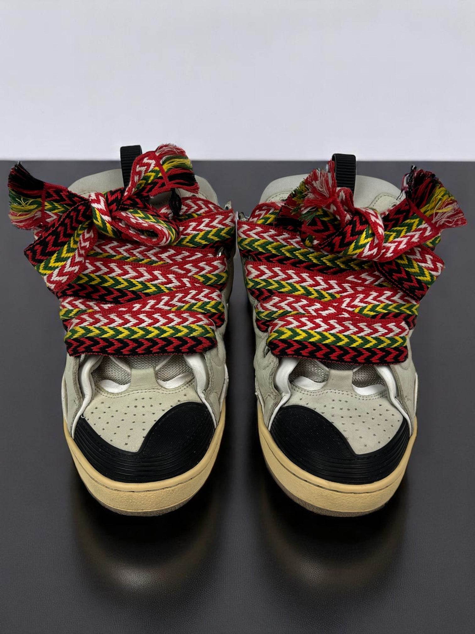 Lanvin White Ivory Curb Sneakers - V STEALS