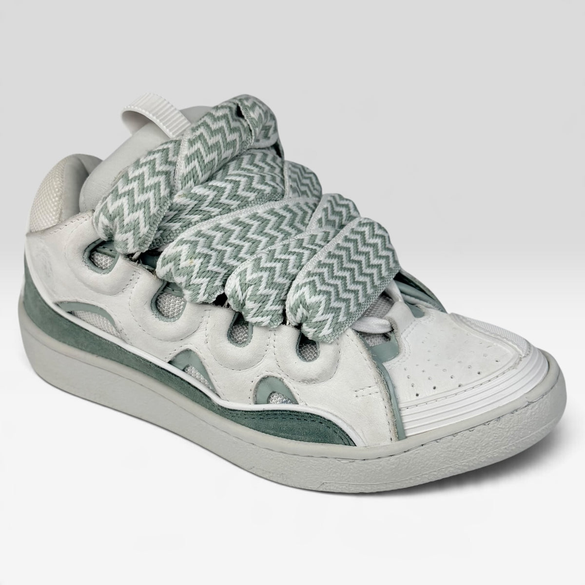 Lanvin Curb Turquoise/White