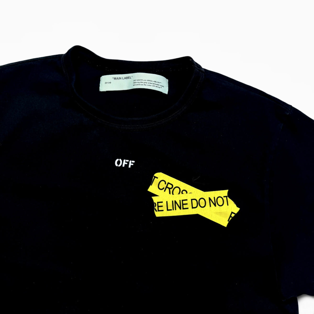 Off-White Fire Tape T-Shirt Black