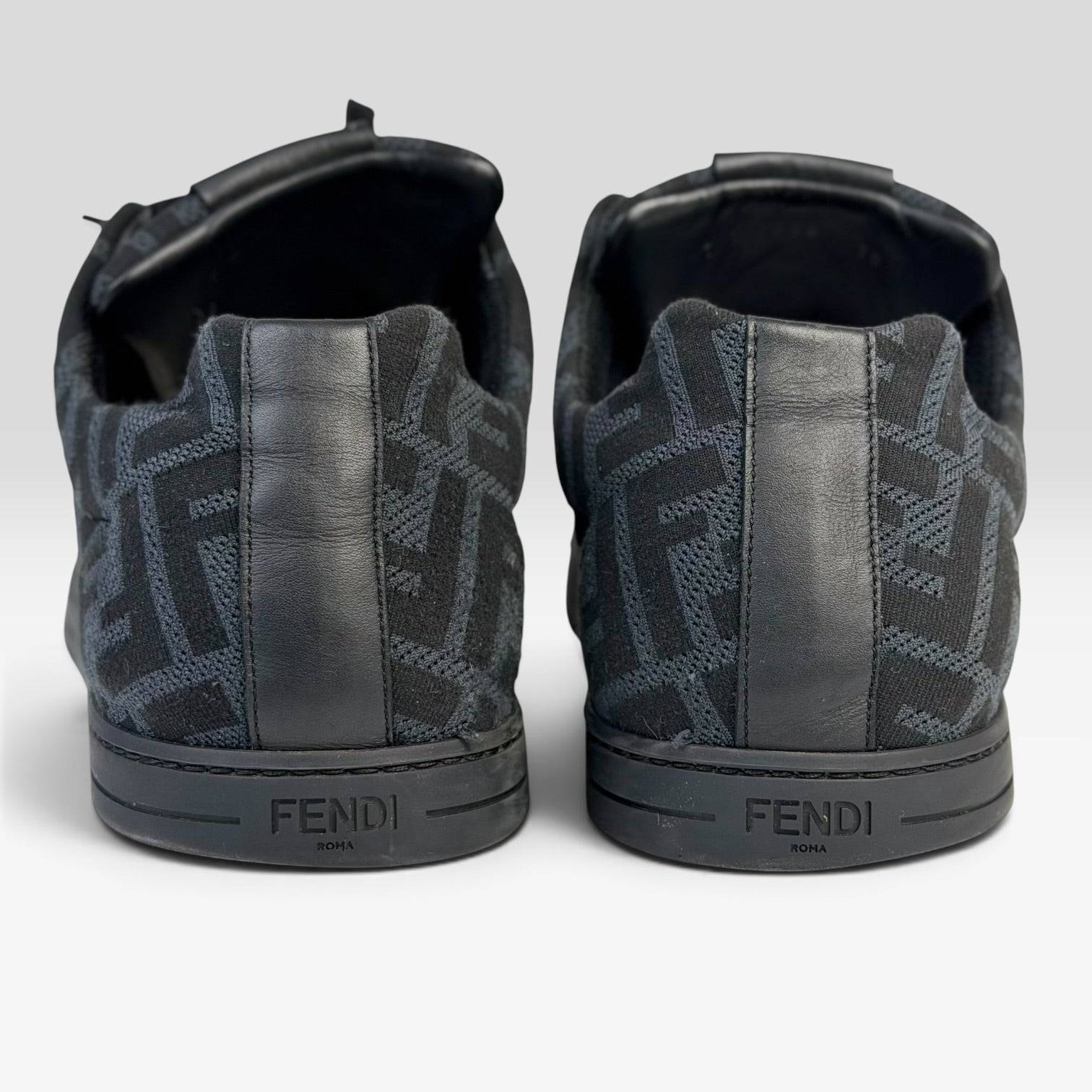 Fendi FF Zucca Monogram Low-Top Sneakers Black