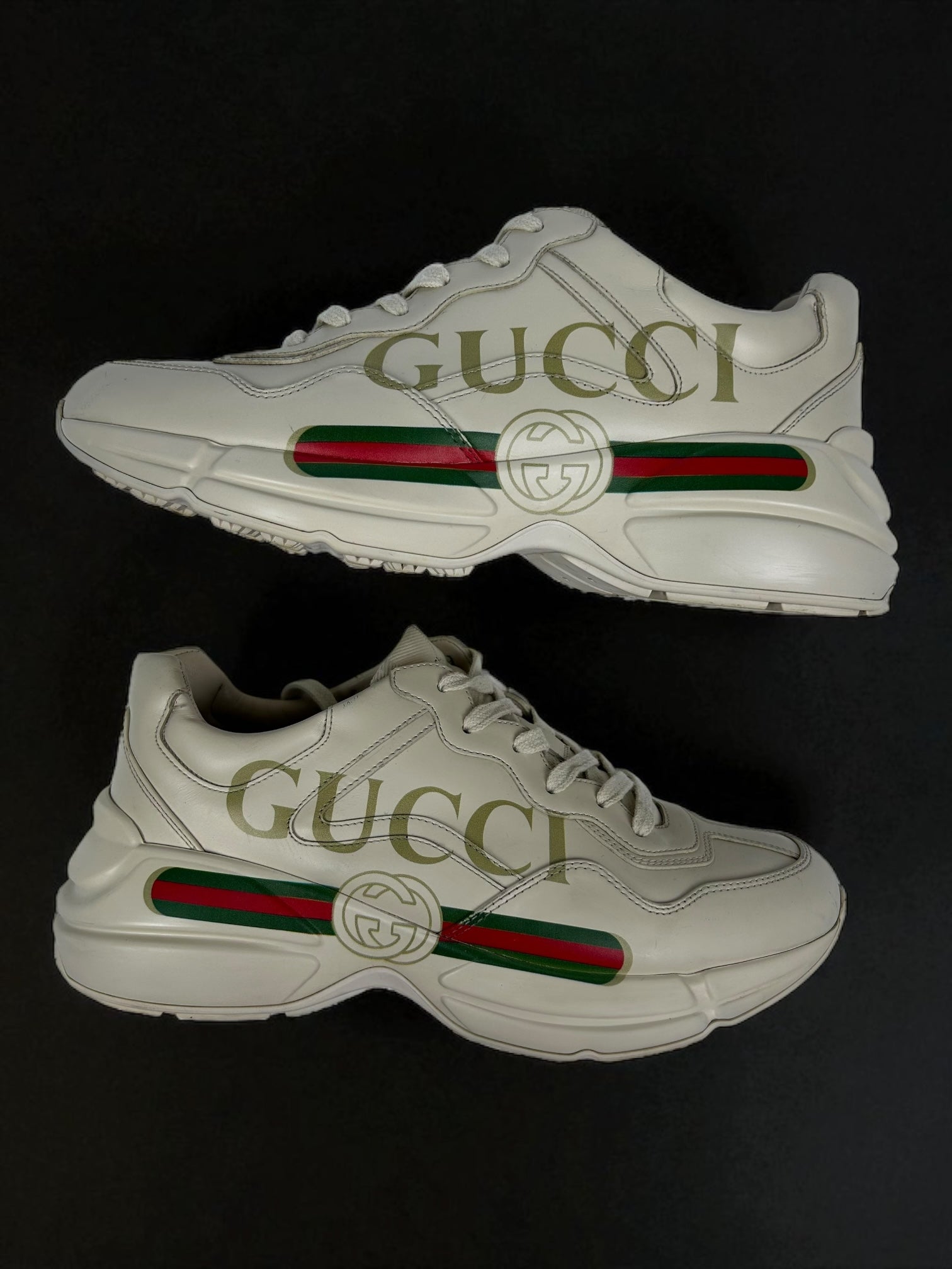 Gucci Rhyton Leather Sneakers