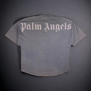 Palm Angels Neck Logo Purple T-shirt