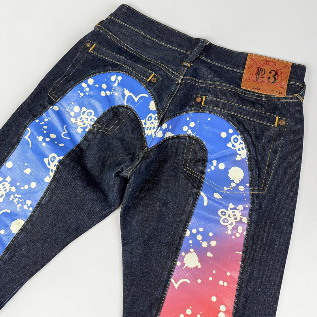 Evisu Robot Daicock Japanese Denim, albastru, vedere din față