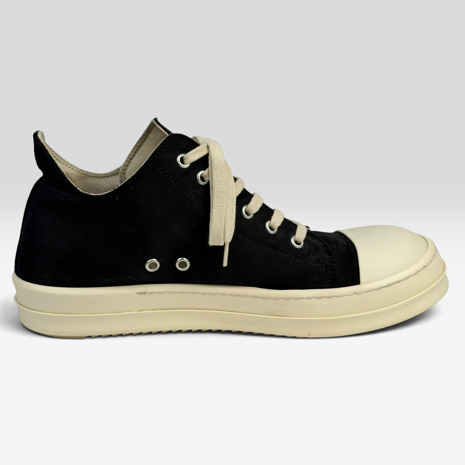 Rick Owens DRKSHDW Ramones Low Double Stitch Black/Milk