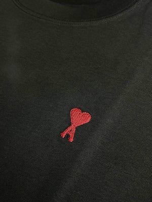 Ami Paris De Coeur Black T-shirt - V STEALS
