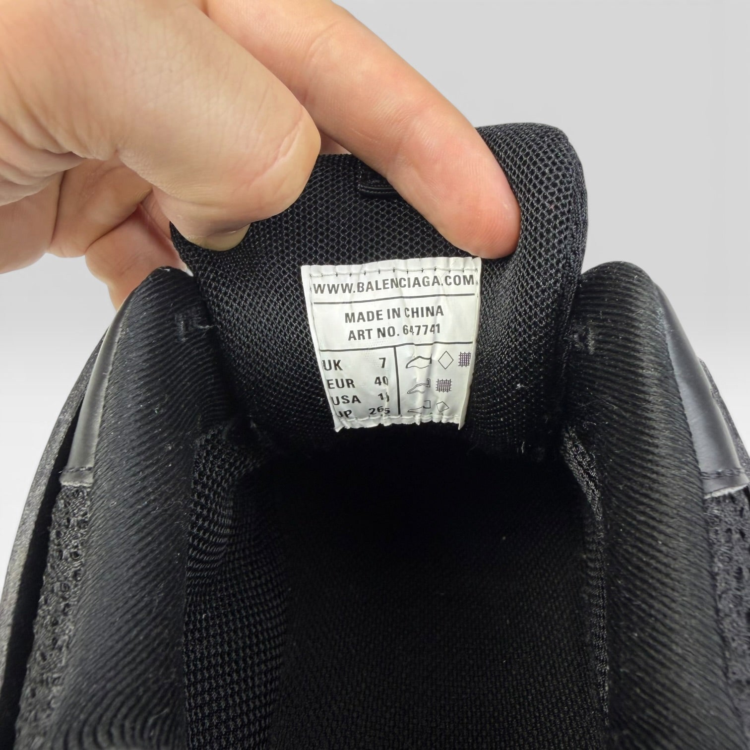 Balenciaga Track Clear Sole Black