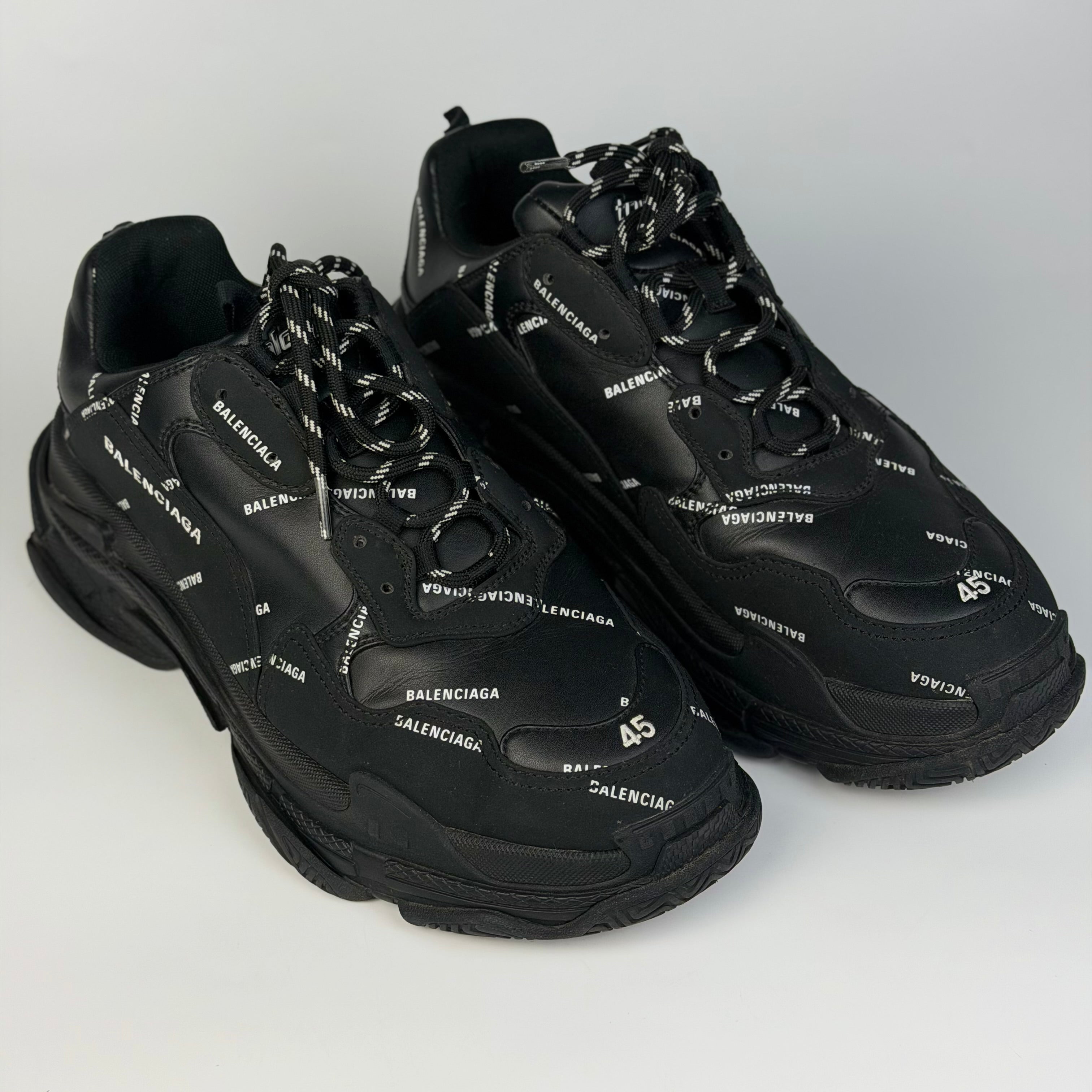 Balenciaga Triple S Black Logotype