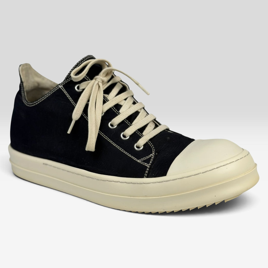 Rick Owens DRKSHDW Ramones Low Double Stitch Black/Milk