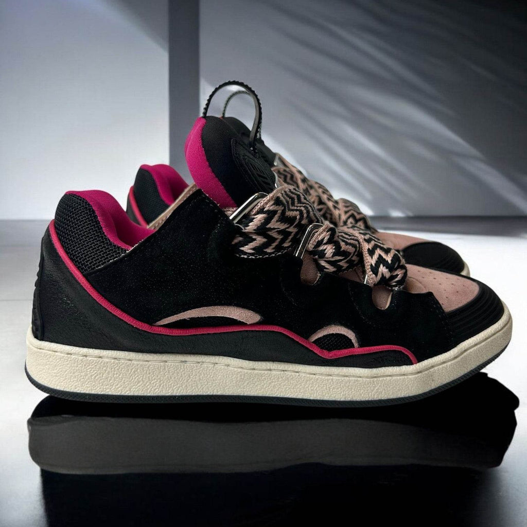 Lanvin Enfant Zigzag-Print Curb Sneakers - V STEALS
