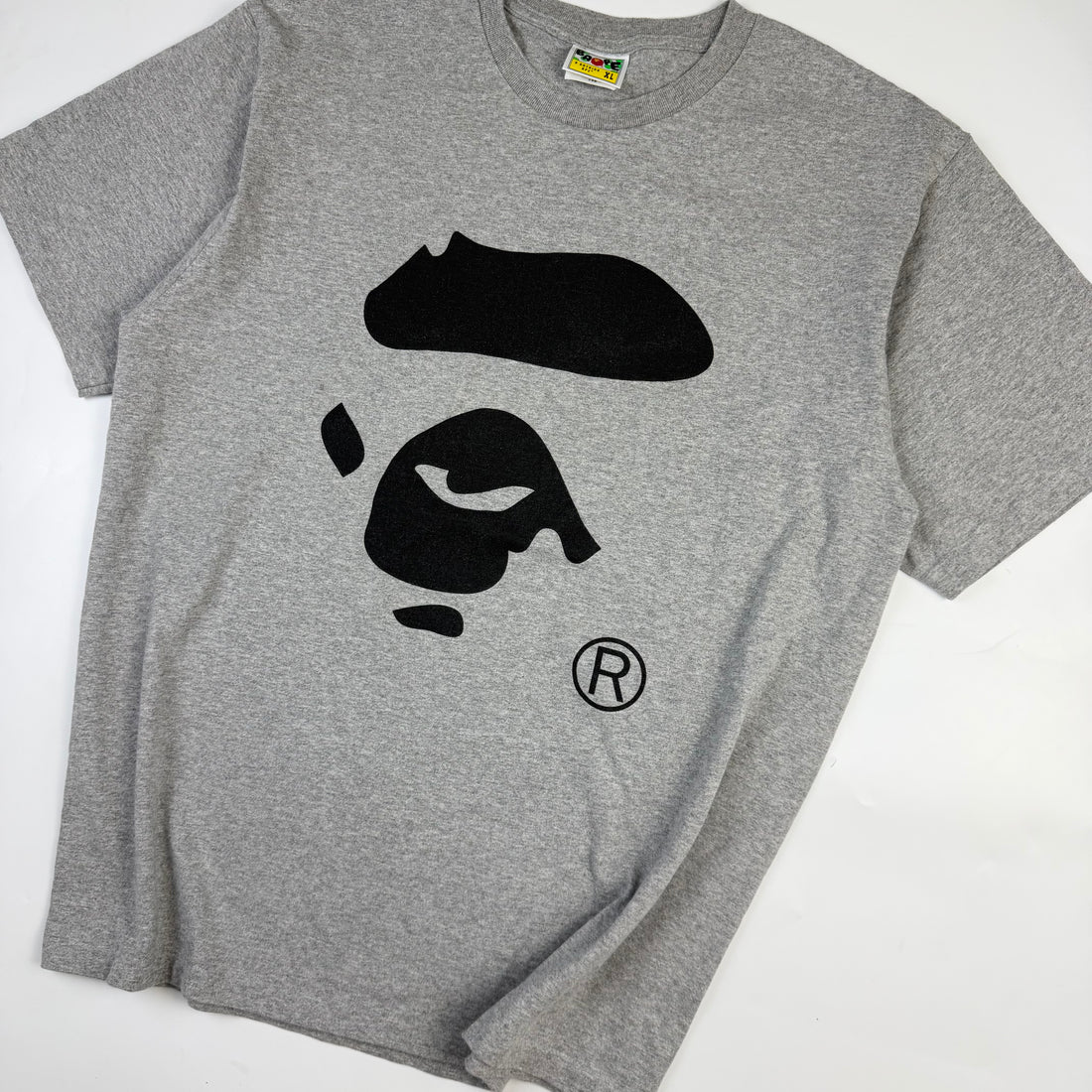 BAPE Big Ape Face T-Shirt, gri, vedere din față