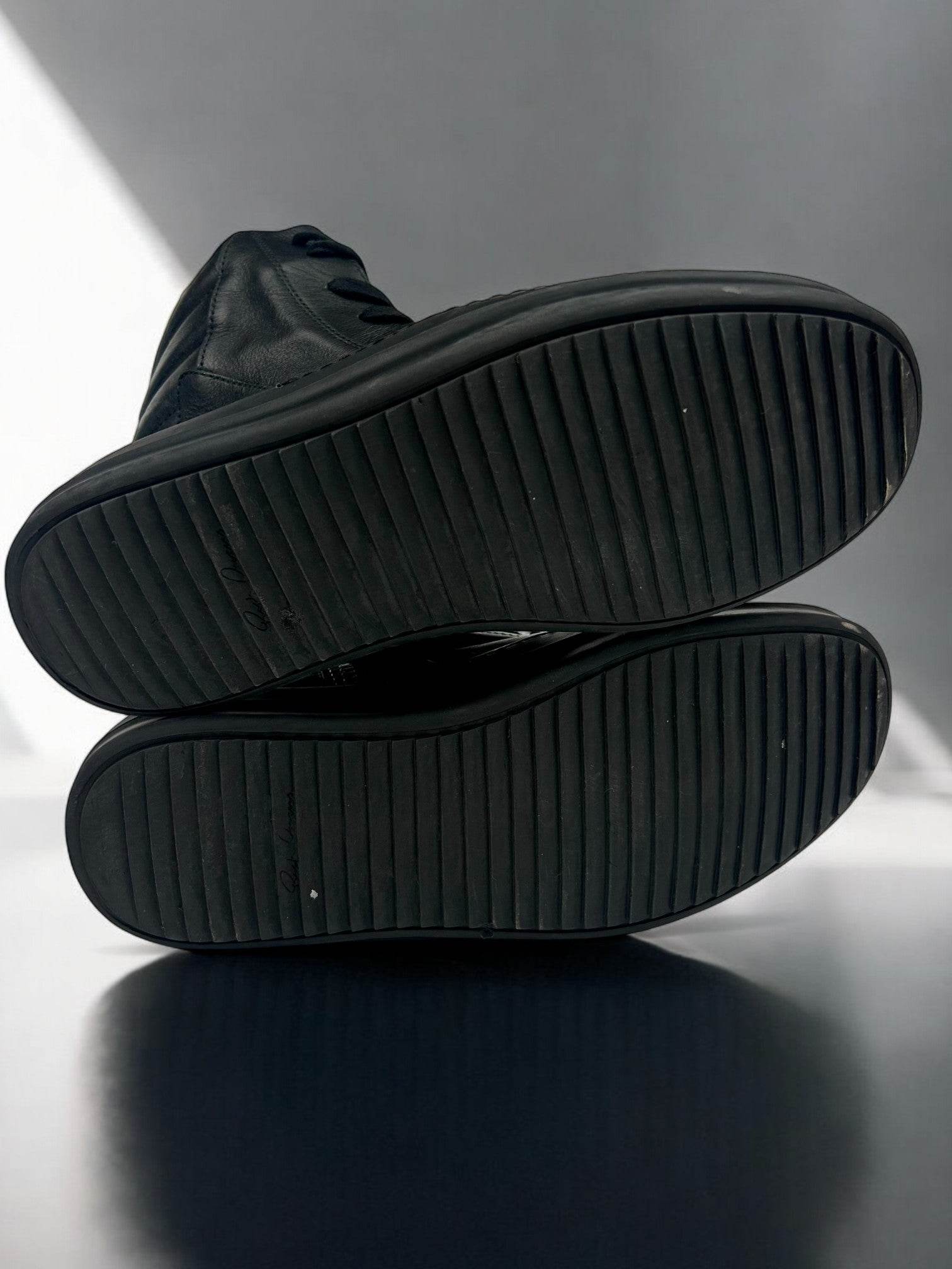Rick Owens Geobasket Black Leather - V STEALS