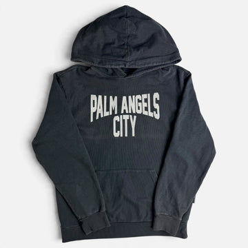 Palm Angels PA City Logo Hoodie Grey