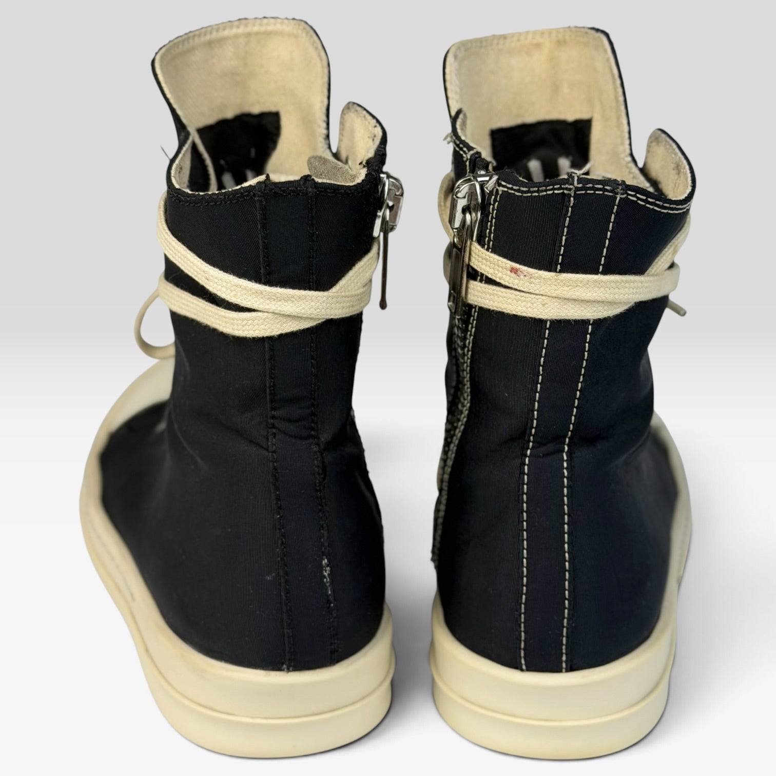 Rick Owens DRKSHDW Ramones High Double Stitch Black/Milk | Sneakers Rick Owens