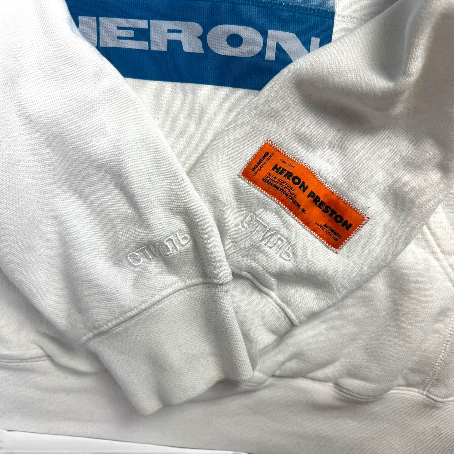 Heron Preston Halo Hoodie White