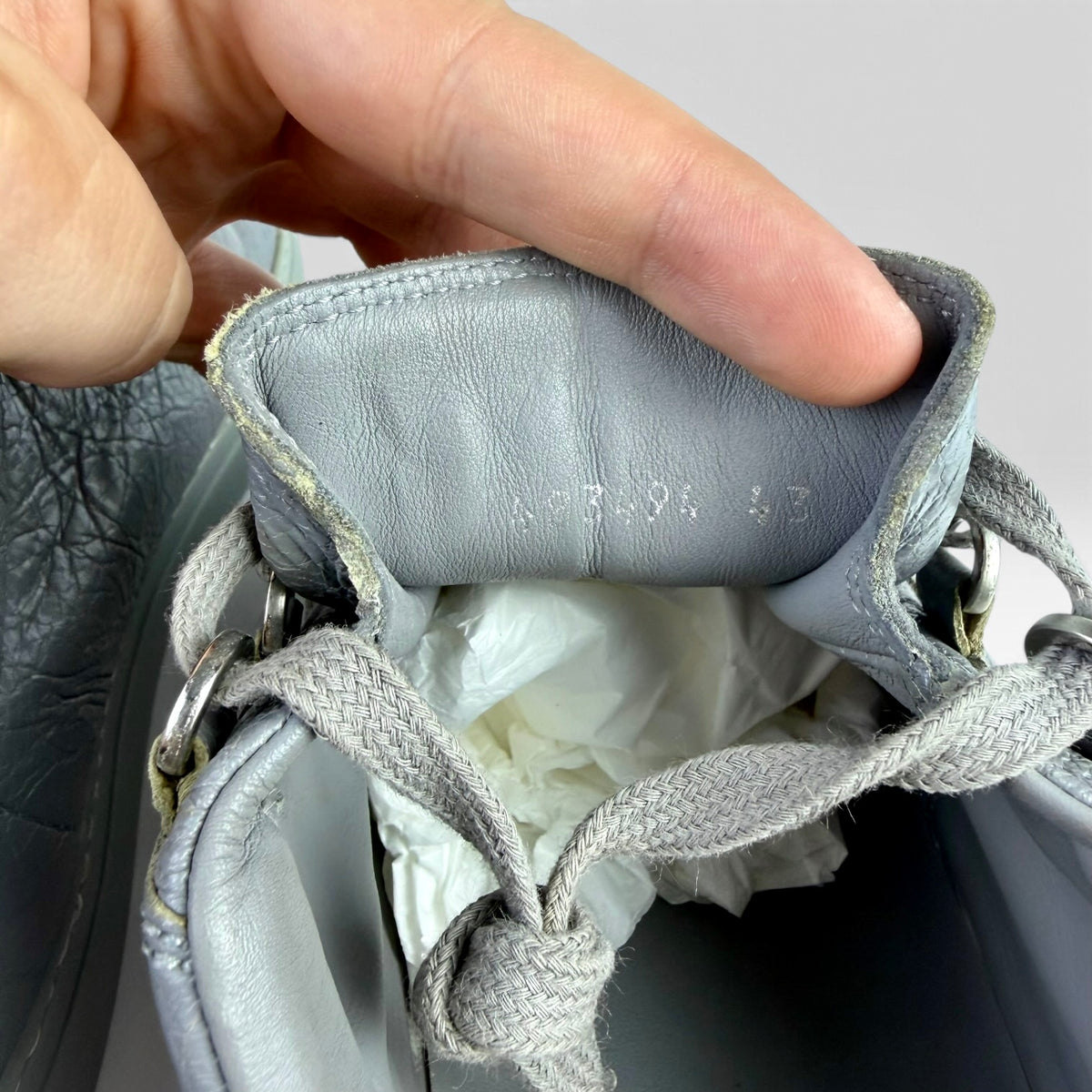 Balenciaga Arena Low Grey Leather