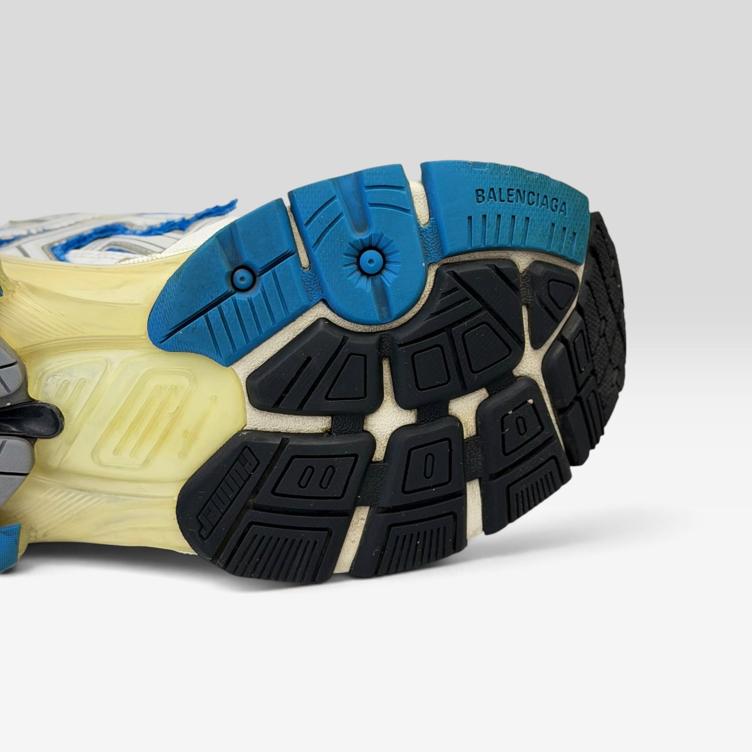 Balenciaga Runner Blue Sneakers, alb, vedere de sus