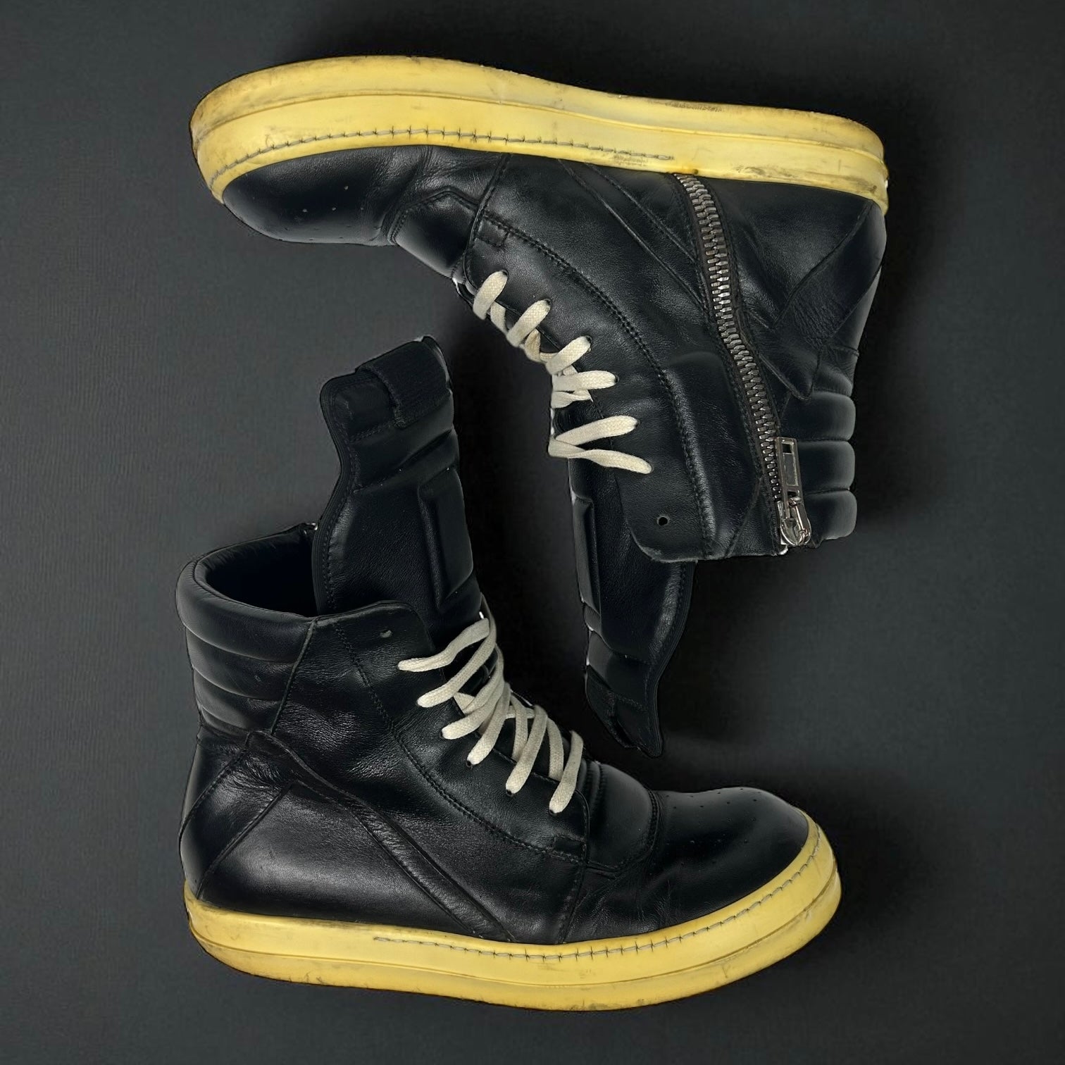 Rick Owens Geobasket Black Milk