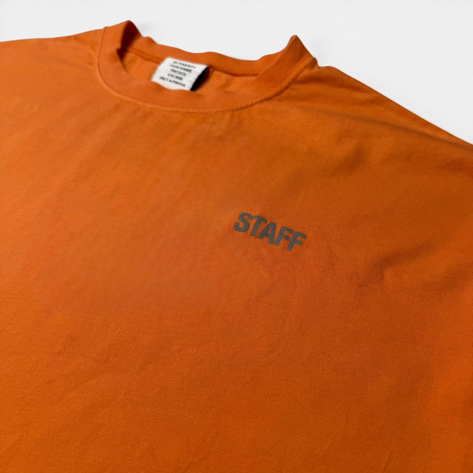 Vetements "Staff" Reflective T-Shirt Orange