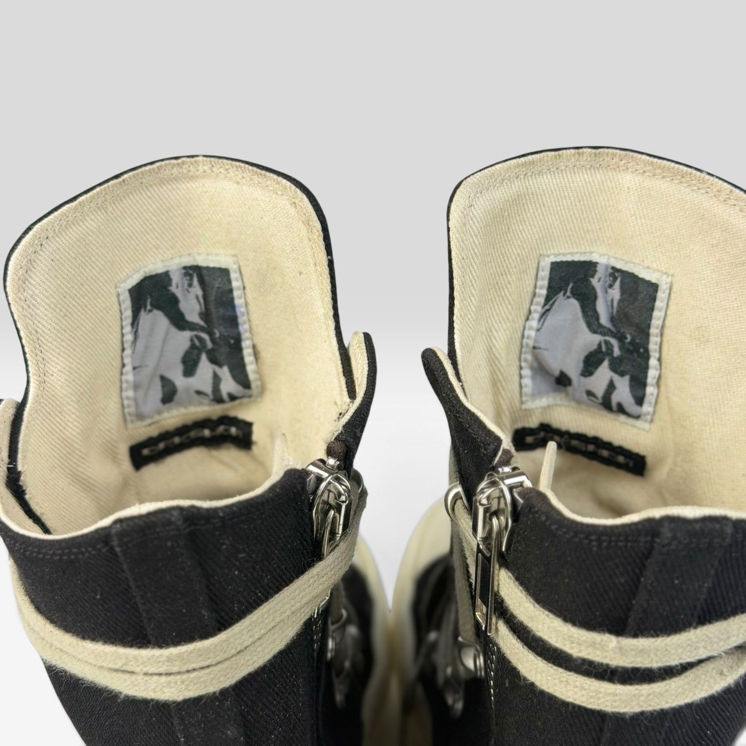Rick Owens DRKSHDW Hexagram Ramones High Black/Milk