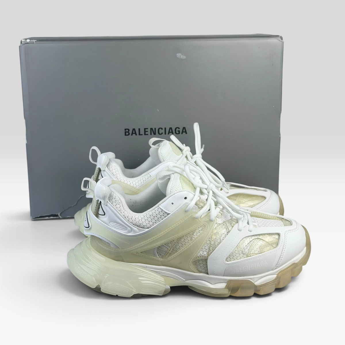Balenciaga Track Clear Sole White