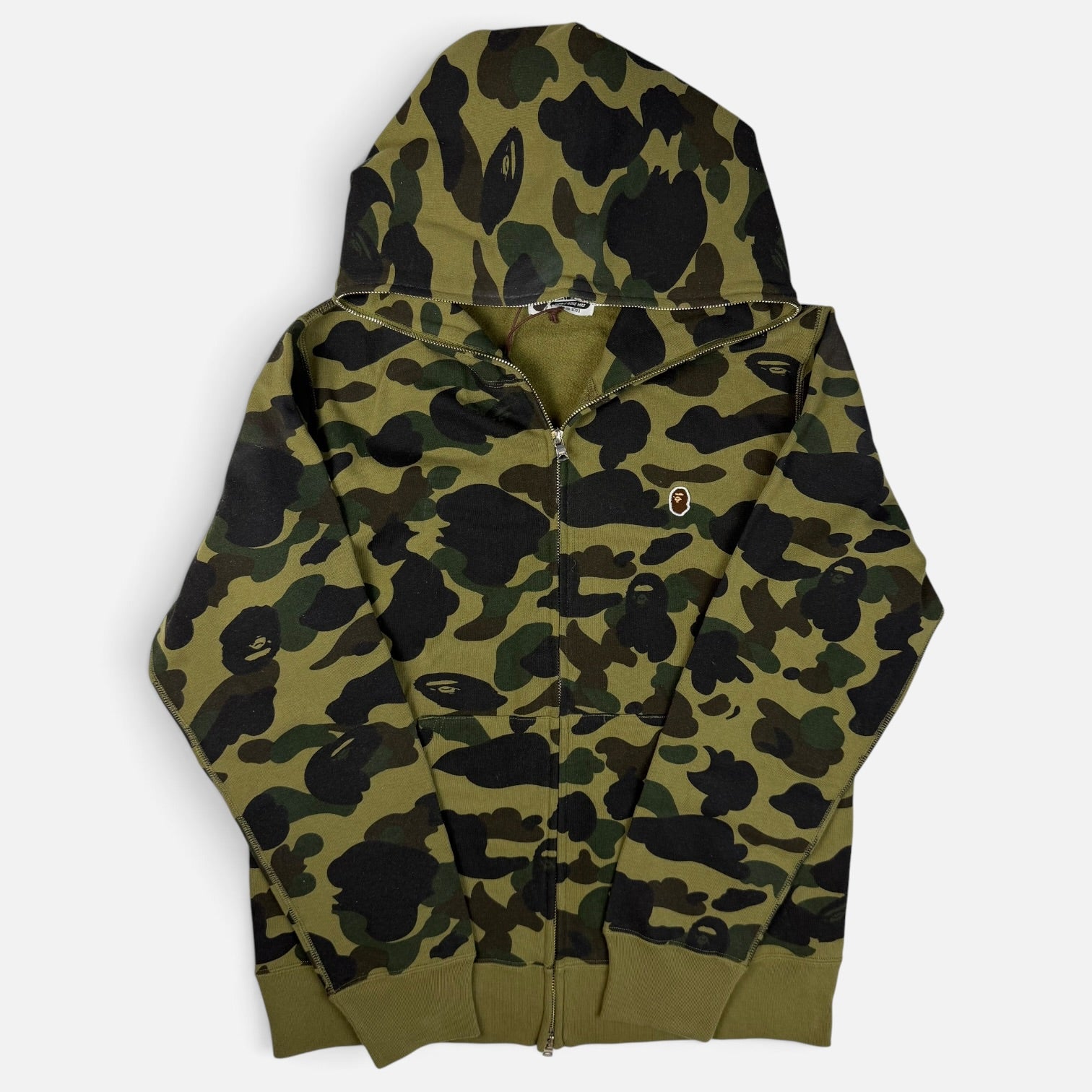 BAPE 1st Camo Full Zip Hoodie Green | Hanorac BAPE