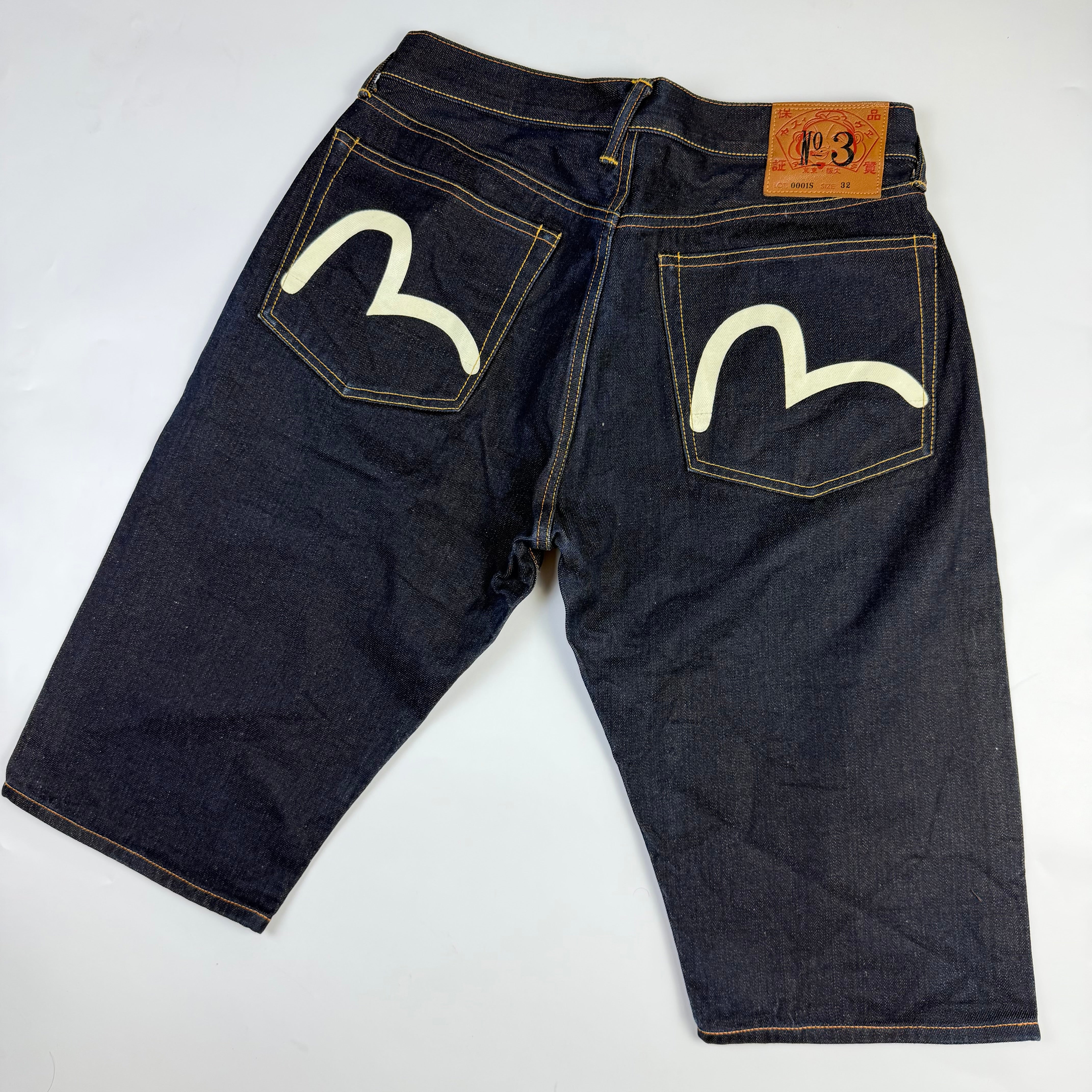 Evisu No. 3 Seagull Japanese Denim Shorts