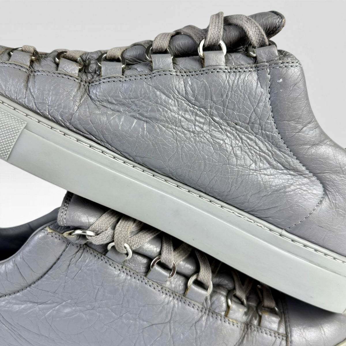 Balenciaga Arena Low Grey Leather
