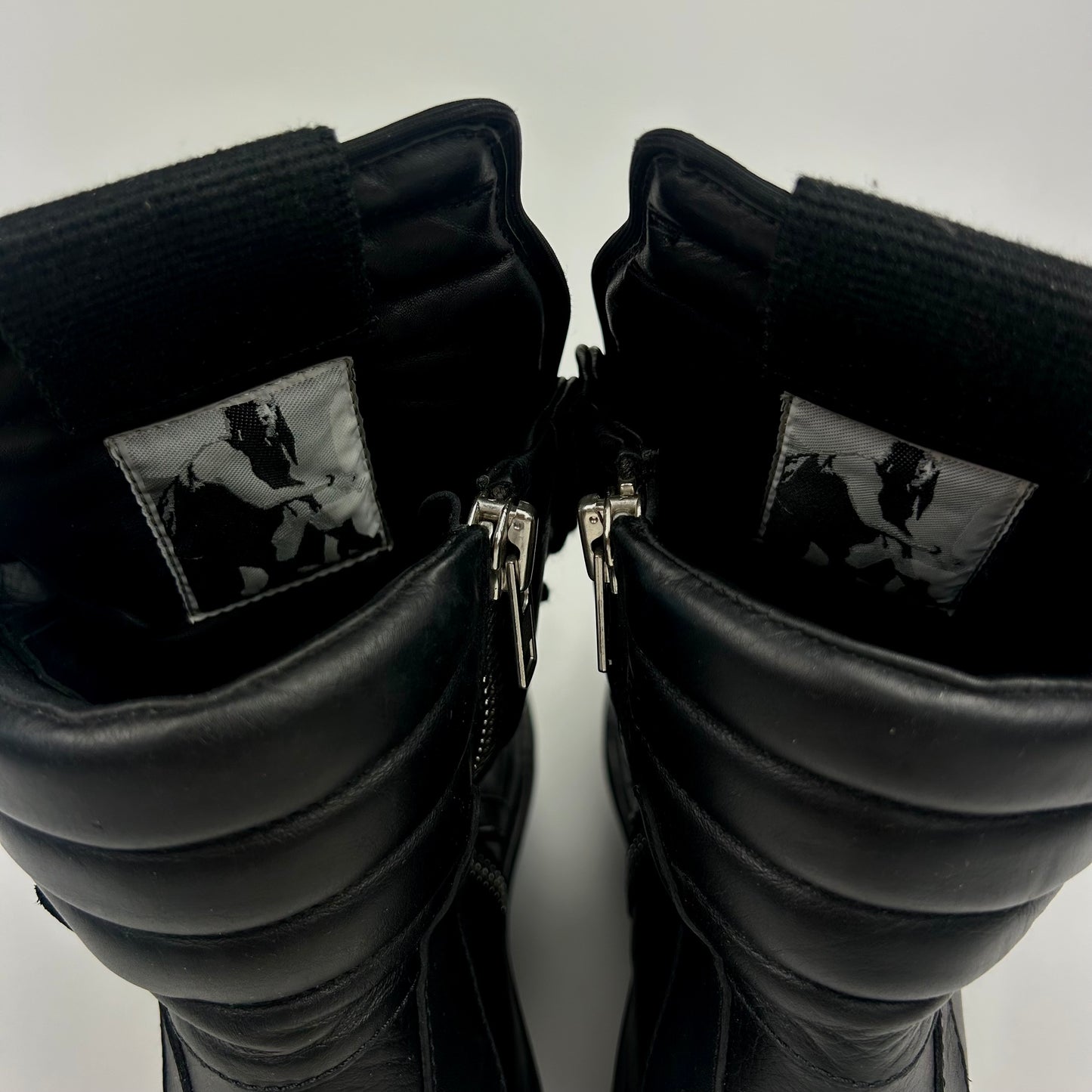 Rick Owens Geobasket Black Leather