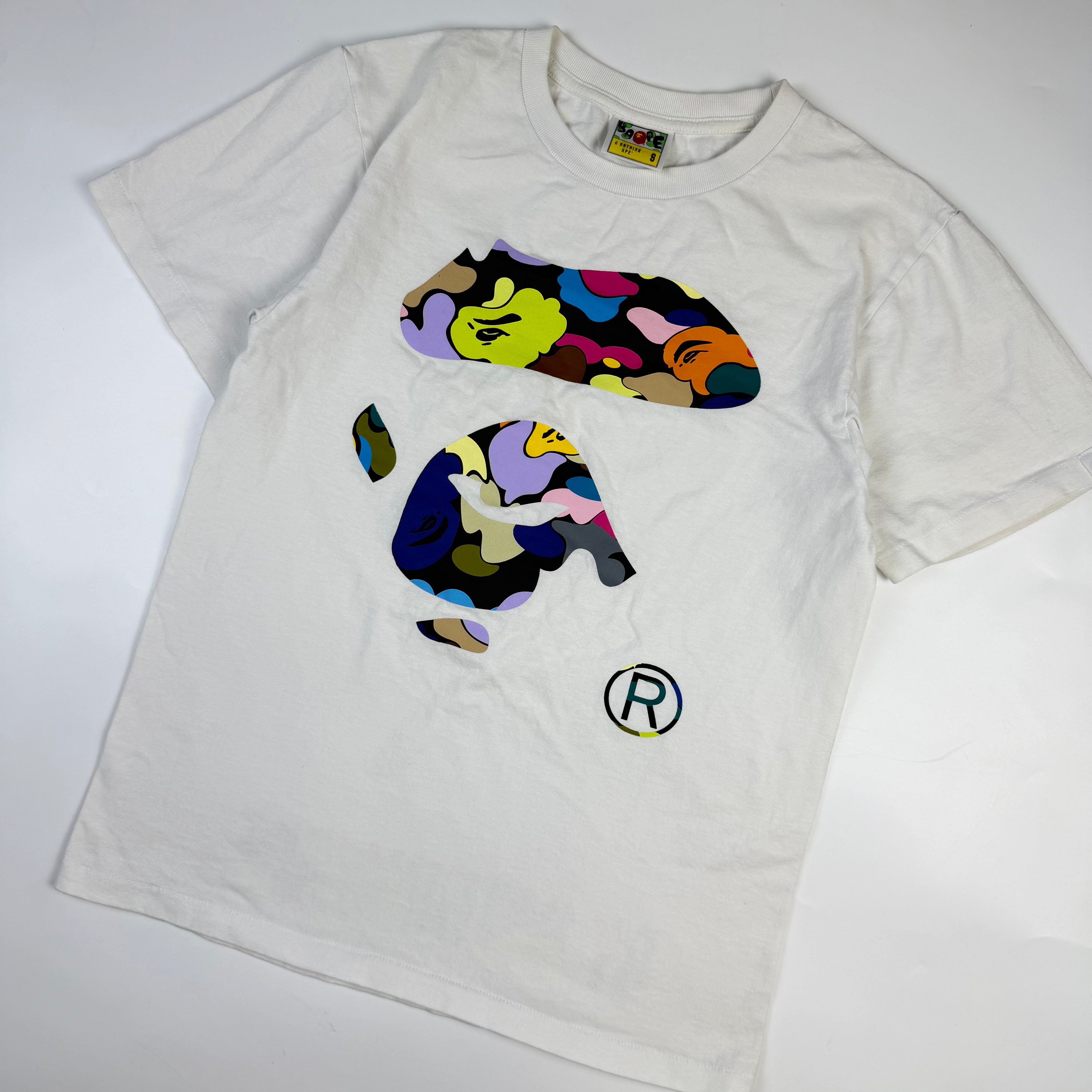 BAPE Color Camo Ape Face T-Shirt White