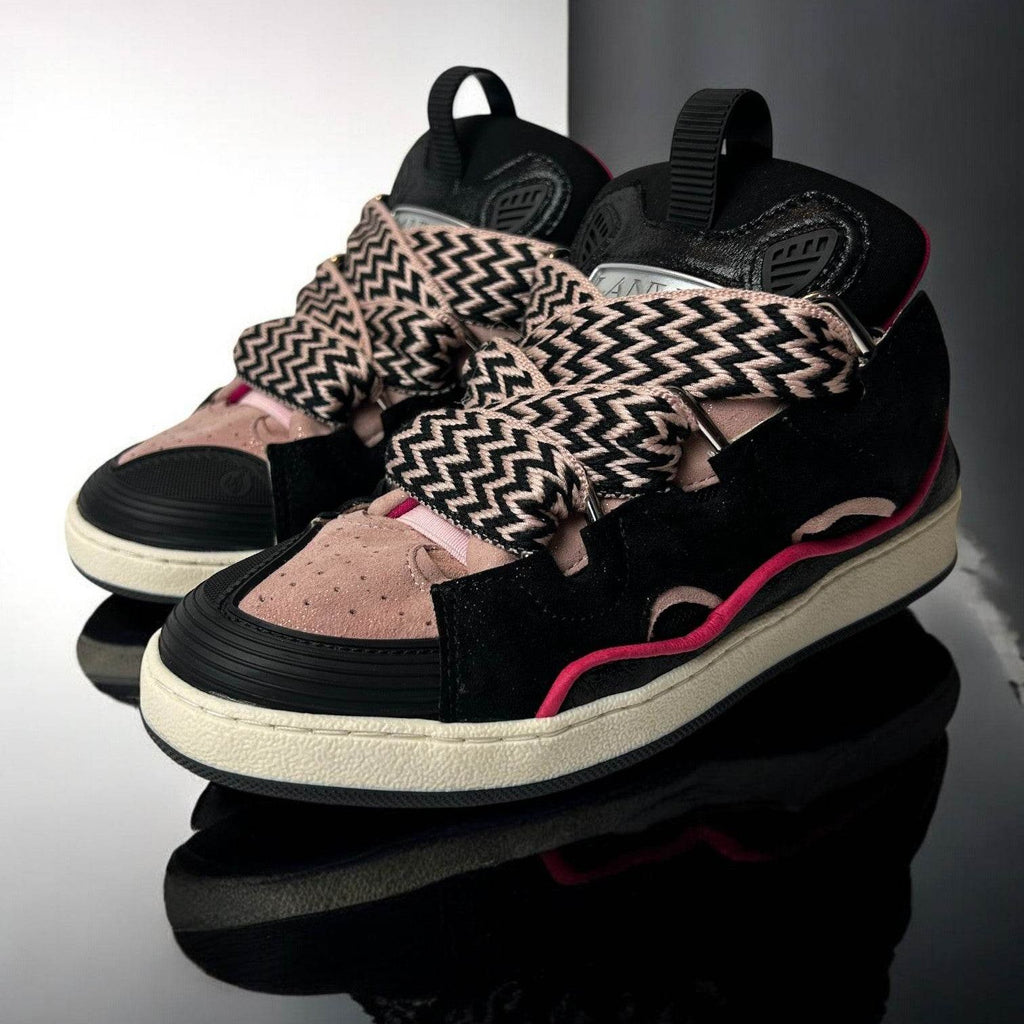 Lanvin Enfant Zigzag-Print Curb Sneakers - V STEALS
