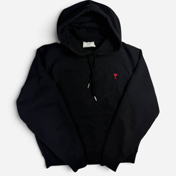 AMI Paris Logo Hoodie Black