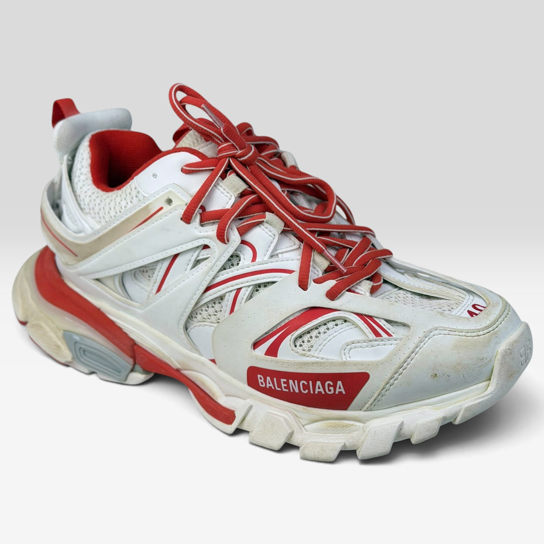 Balenciaga Track White Red Worn Out