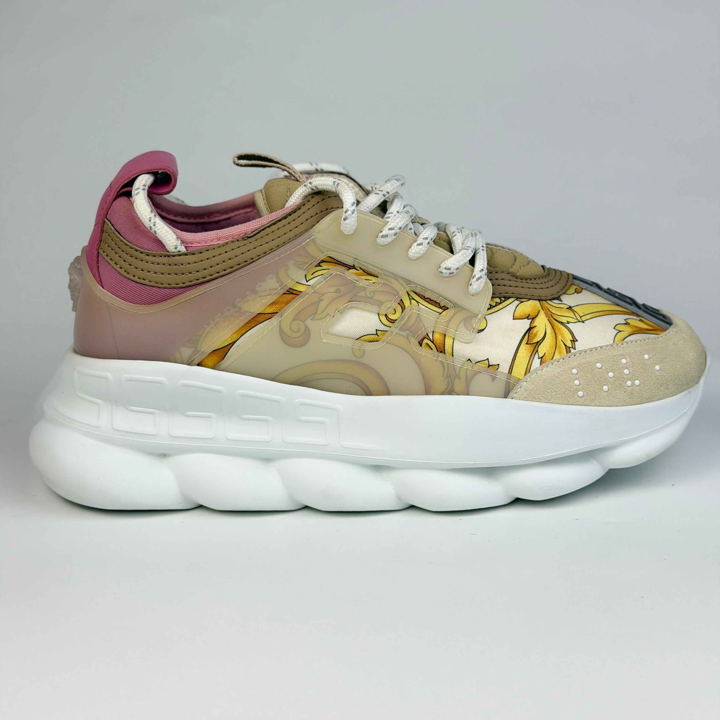 Versace Chain Reaction Barocco Print Beige/Pink