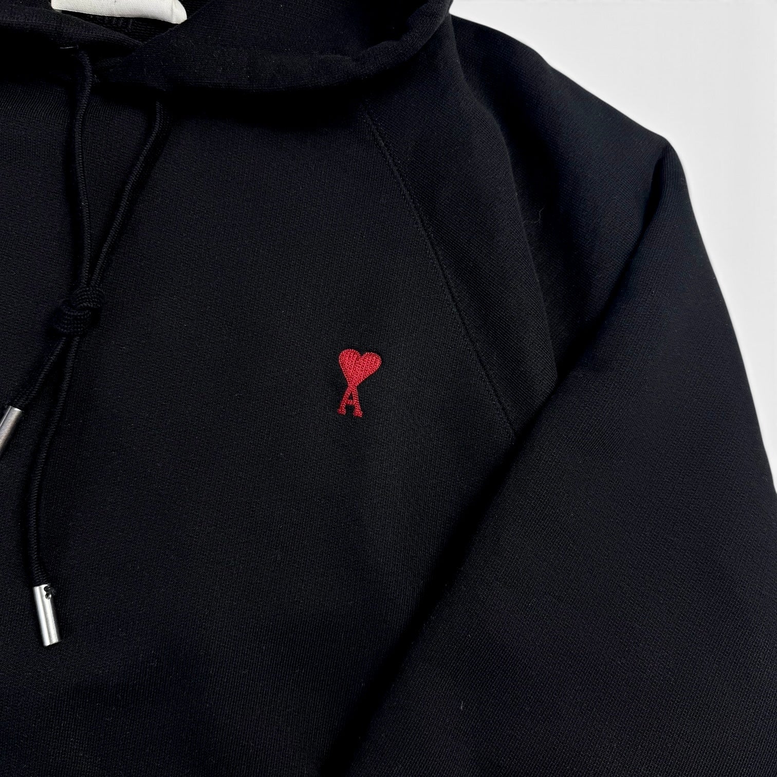 AMI Paris Logo Hoodie Black