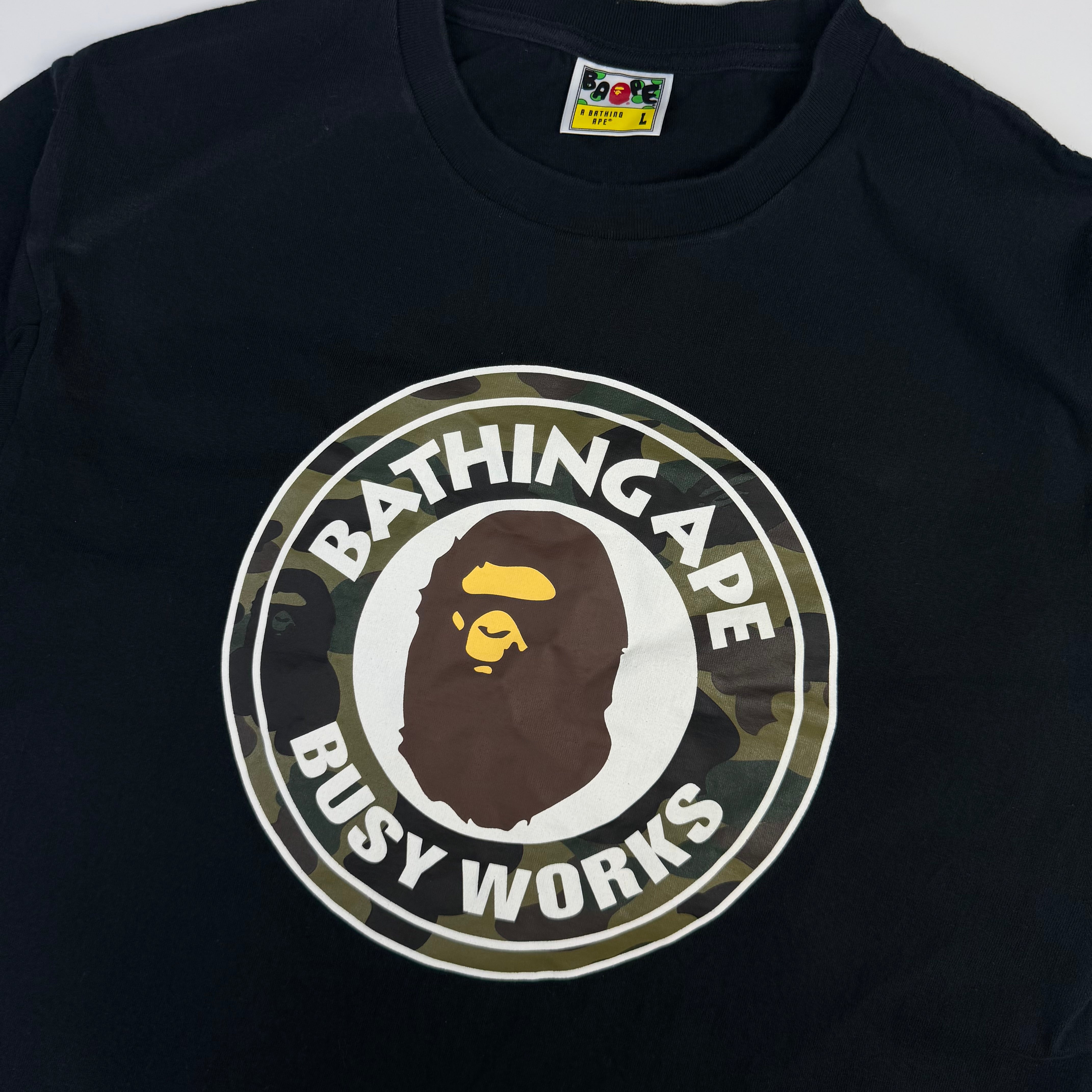 Bape 1st Camo Busy Works T-Shirt Black