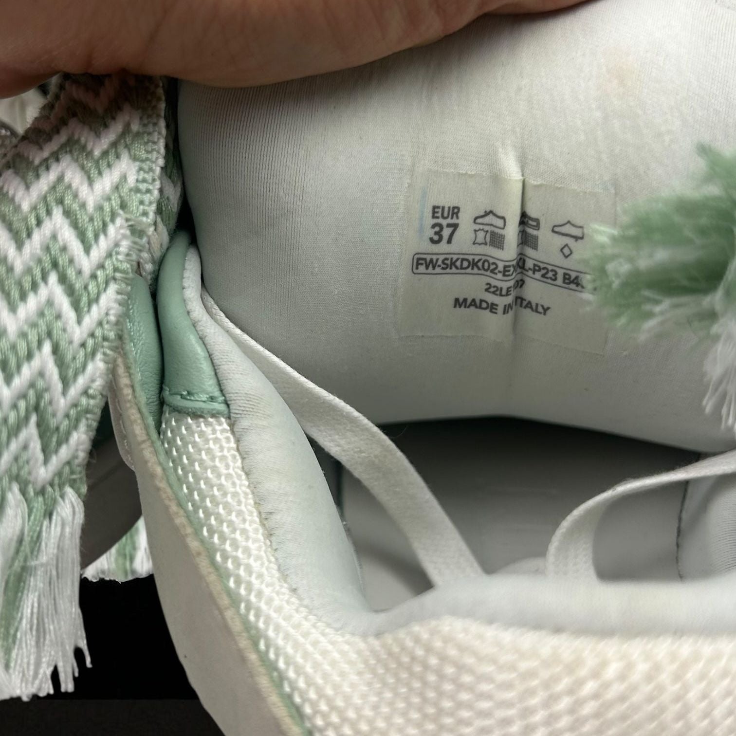 Lanvin Turqoise White Sneaker