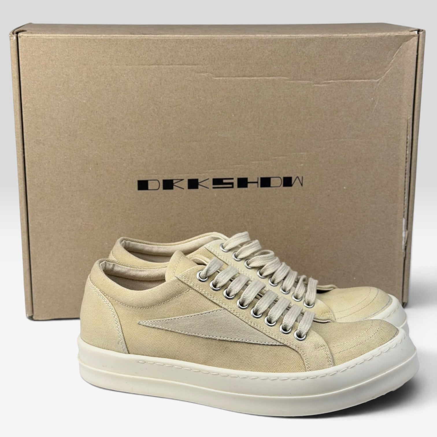 Rick Owens Vintage Sneaks Denim Beige/Milk