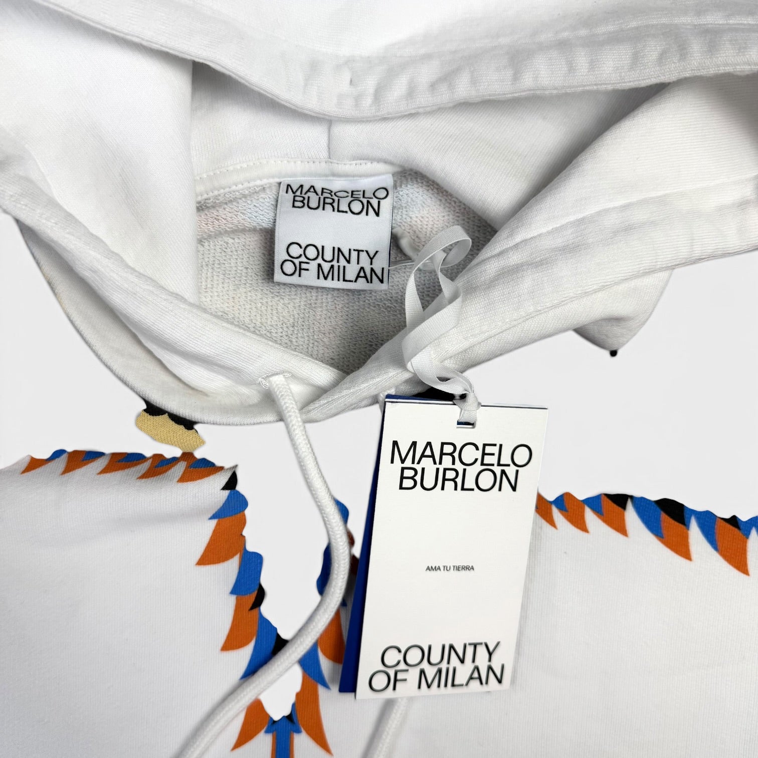 Marcelo Burlon Wings Hoodie White