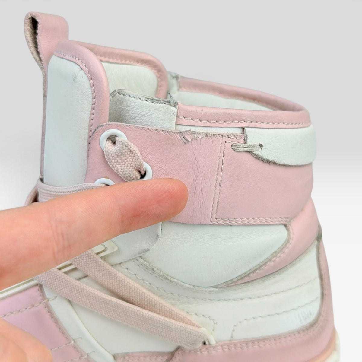 Dolce & Gabbana Custom 2.Zero High-Top Sneaker White/Nude