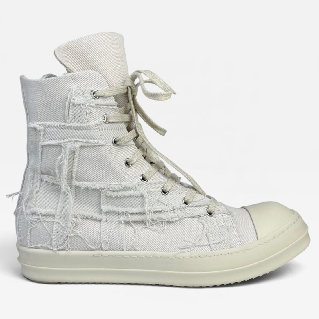 Rick Owens DRKSHDW Ramones High Slashed Cream/Milk – Incaltaminte Barbati RICK OWENS DRKSHDW la V STEALS
