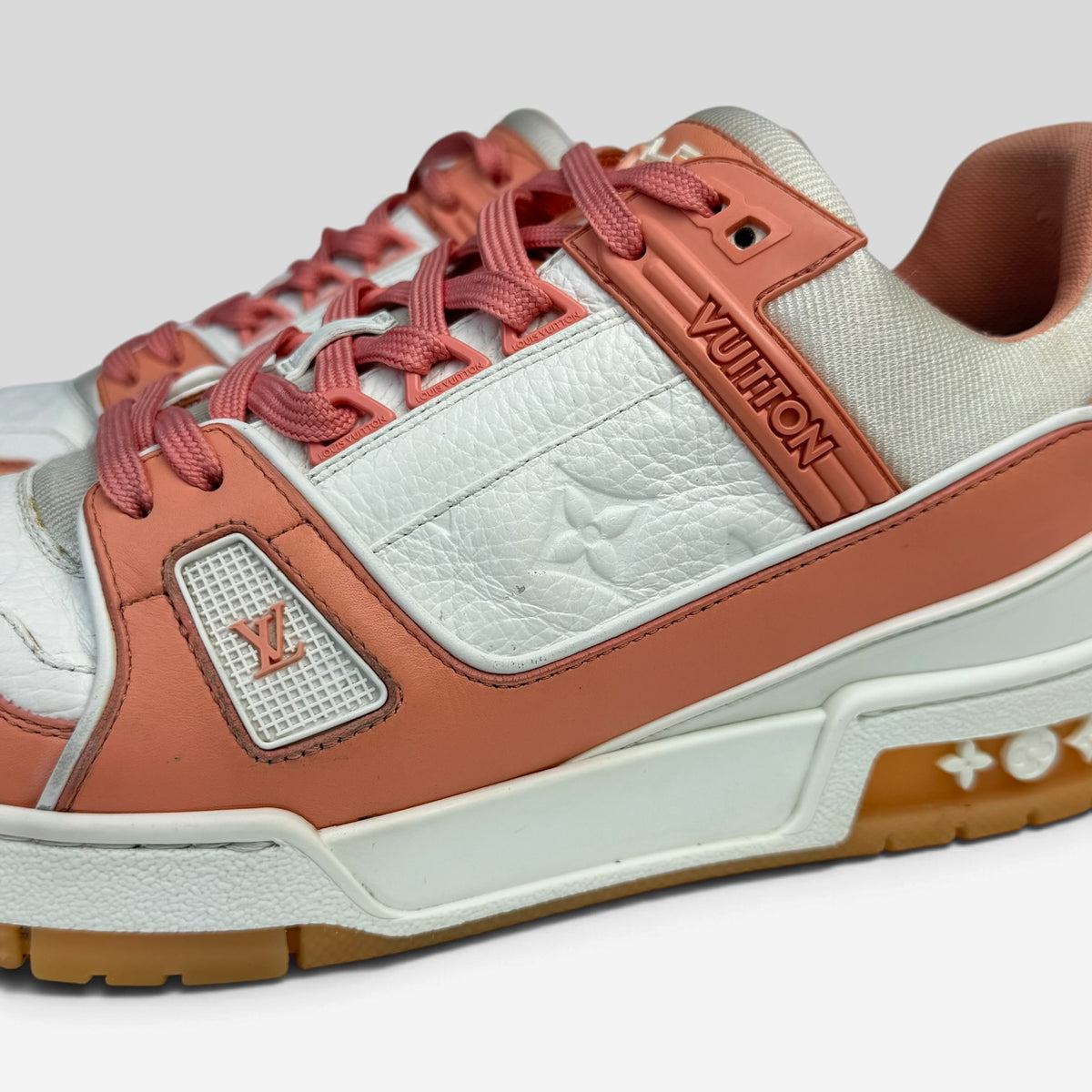 Louis Vuitton LV Trainer Peach/White