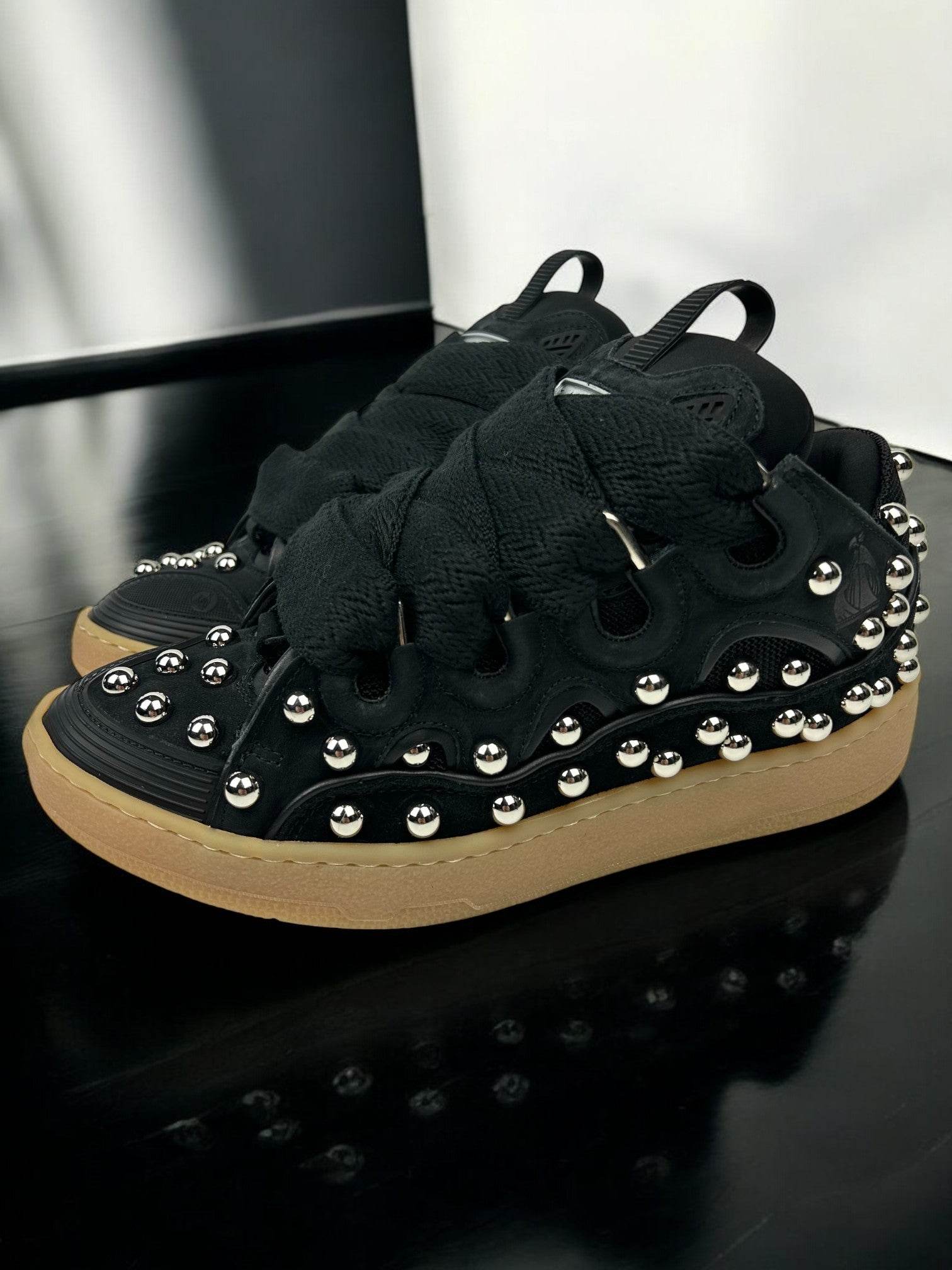 Lanvin Black Studs Sneakers - V STEALS