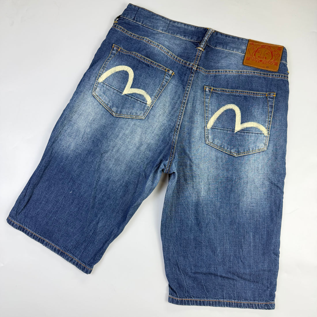 Evisu Seagull Denim Shorts, vedere din față