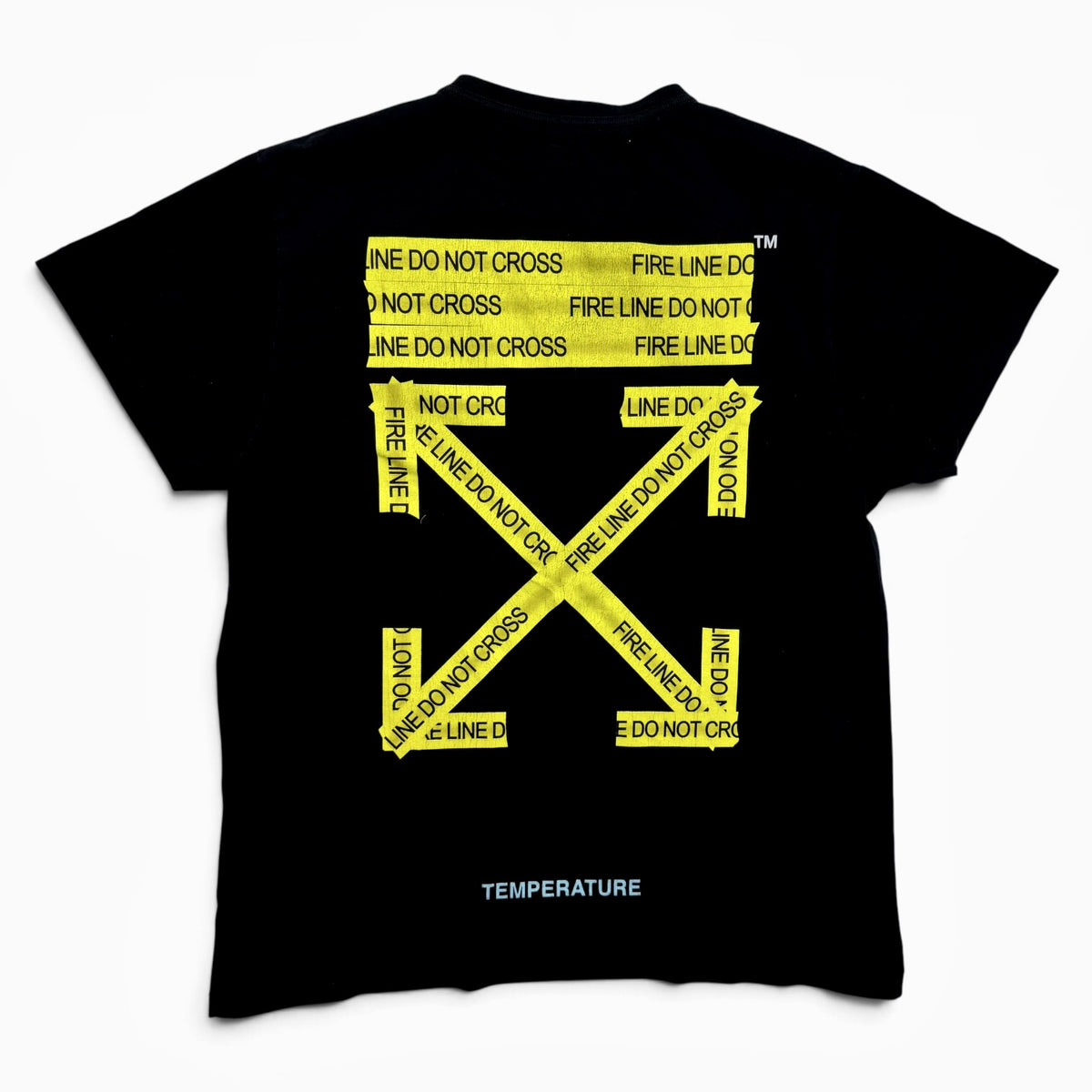 Off-White Fire Tape T-Shirt Black