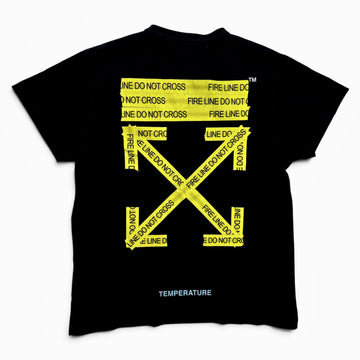 Off-White Fire Tape T-Shirt Black