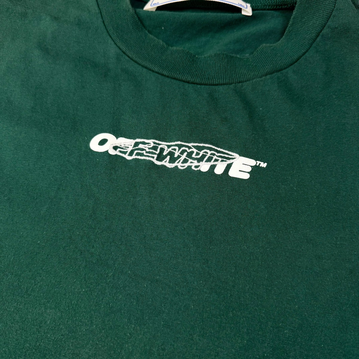 Off-White Hand Painted T-Shirt Green