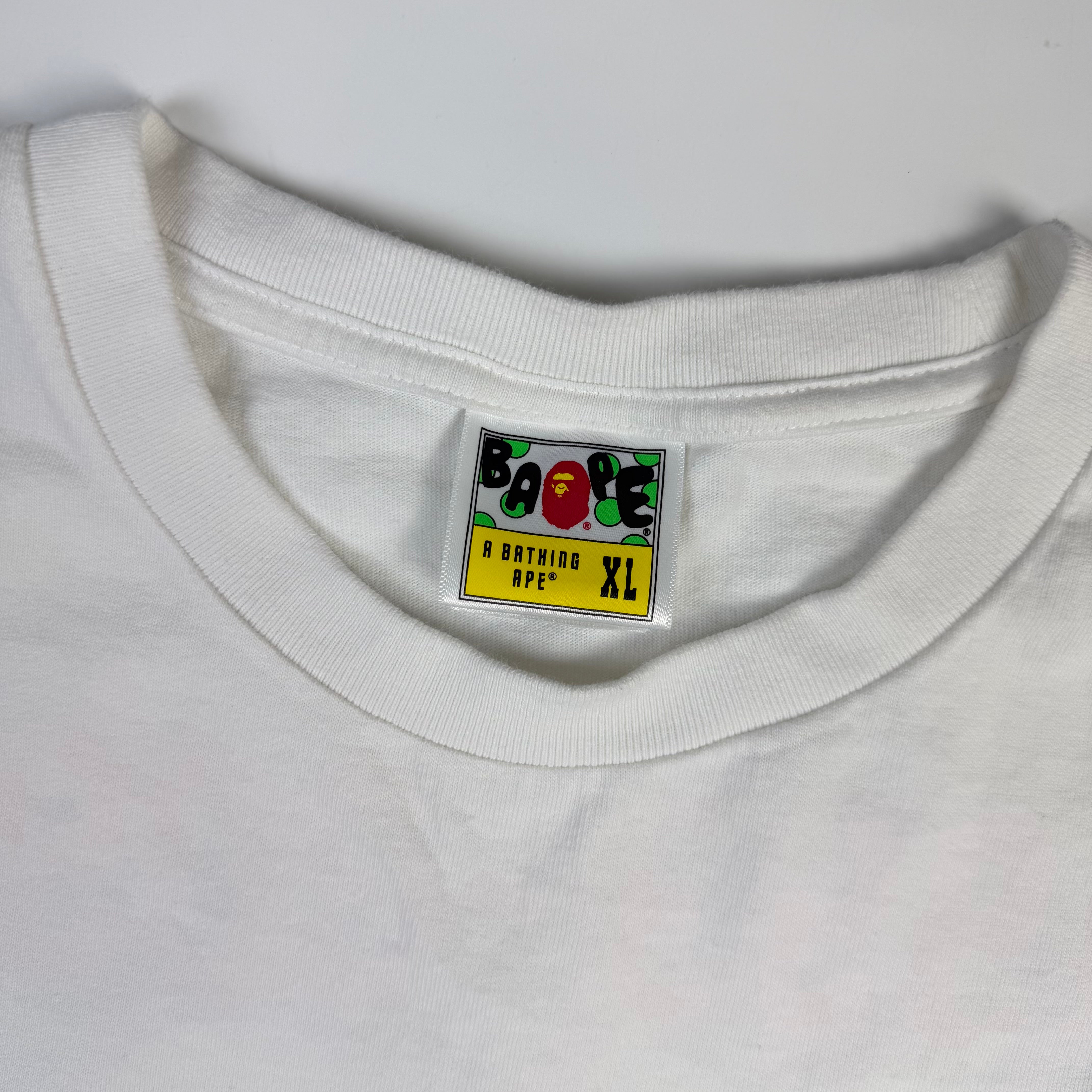 BAPE Bathing Ape 93 Baseball Script T-Shirt White