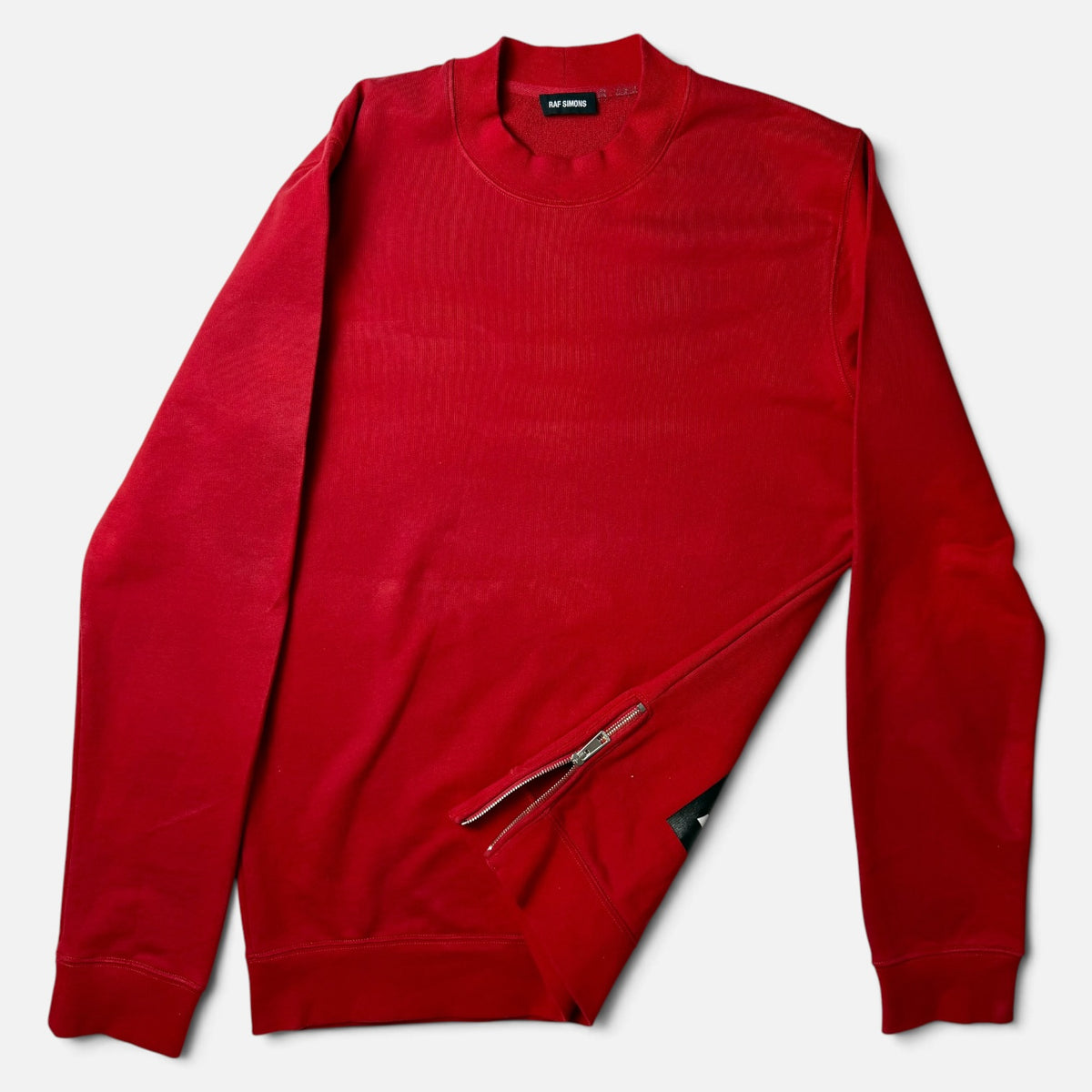 Raf Simons FW15 "To The Archives, No Longer Relevant" Crewneck Red