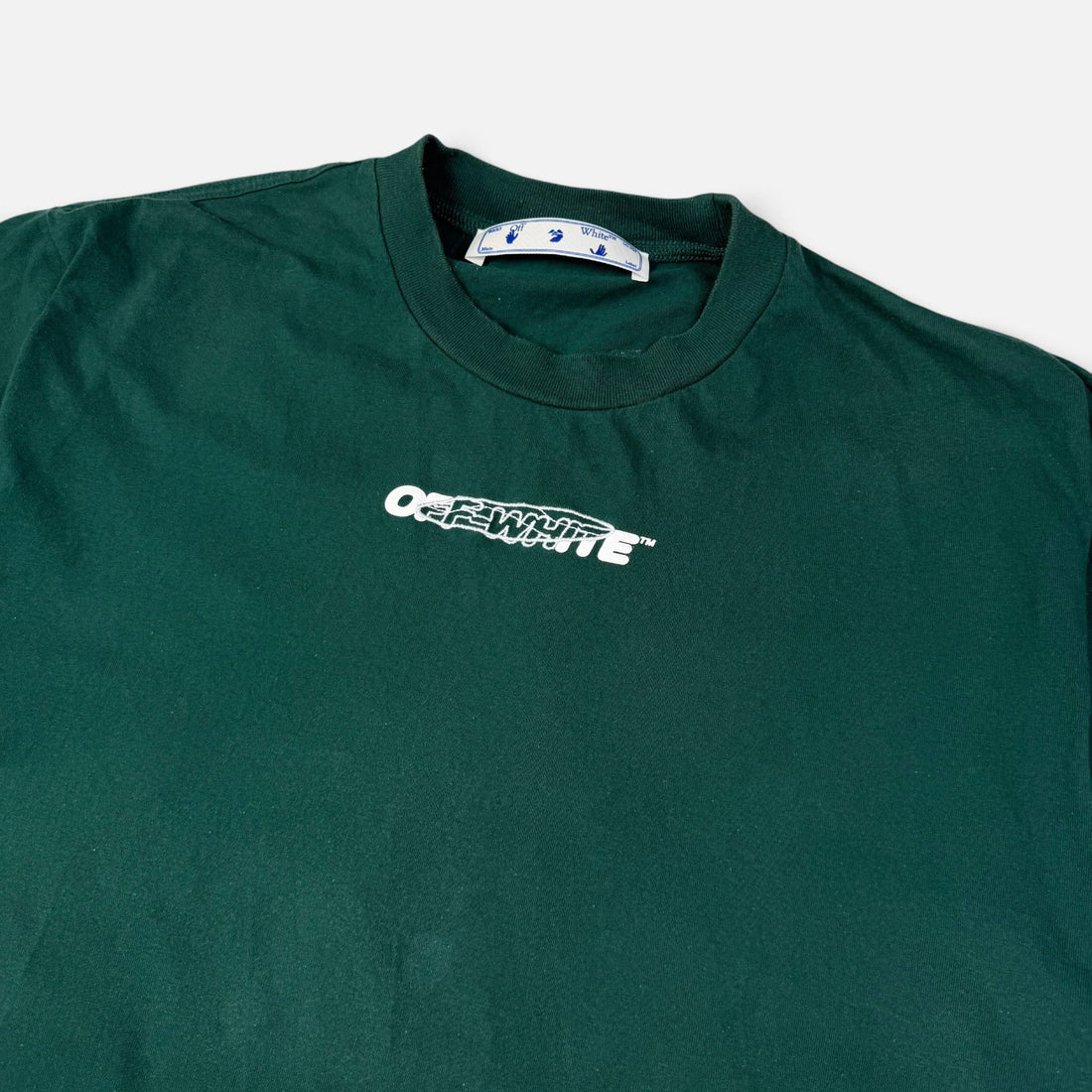 Off-White Hand Painted T-Shirt Green